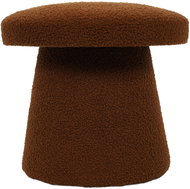 Home Styling Collection Round upholstered pouf TEDDY in the shape of a mushroom boucle, 43 × 38 cm,  - Ottoman