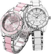 Longbo Woman SADA – biele/ružové - Dámske hodinky