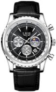 Lige Man 8989-7 silver black - Men's Watch