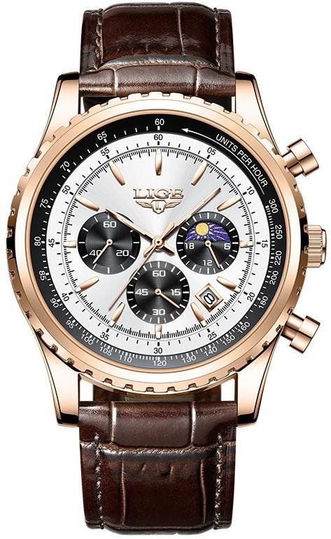 Lige Man 8989-10 rose gold silver