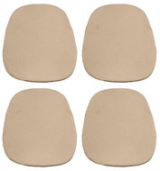 Kaptan Classic seat cushion set 36 × 38 cm, 4-piece, Jersey, beige - Chair Cushion