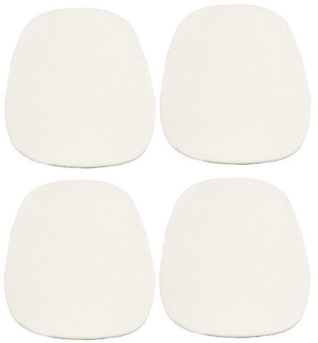 Kaptan Classic seat cushion set 36 × 38 cm, 4-piece, Jersey, white - Pillow Seat - Main image