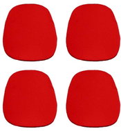 Kaptan Classic seat cushion set 36 × 38 cm, 4-piece, Jersey, red - Chair Cushion