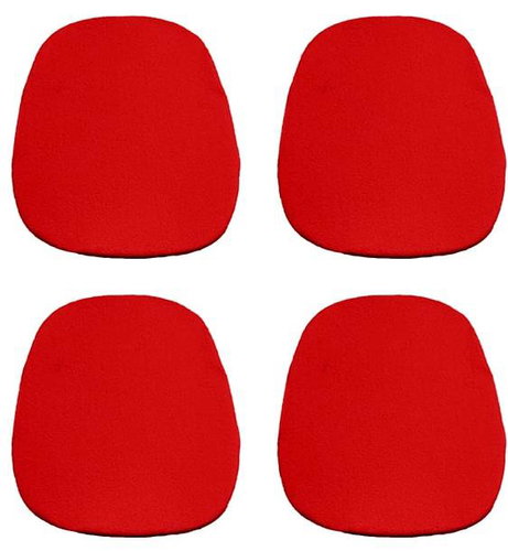 Kaptan Classic seat cushion set 36 × 38 cm, 4-piece, Jersey, red - Pillow Seat - Main image