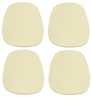 Kaptan Classic seat cushion set 36 × 38 cm, 4-piece, Jersey, cream - Chair Cushion