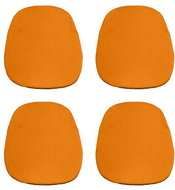 Kaptan Classic seat cushion set 36 × 38 cm, 4-piece, Jersey, orange - Chair Cushion
