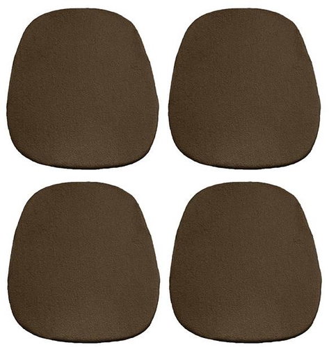 Kaptan Classic seat cushion set 36 × 38 cm, 4-piece, Jersey, dark brown - Pillow Seat - Main image