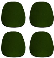 Kaptan Classic seat cushion set 36 × 38 cm, 4-piece, Jersey, dark green - Chair Cushion