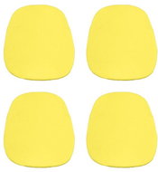 Kaptan Classic seat cushion set 36 × 38 cm, 4-piece, Jersey, yellow - Chair Cushion
