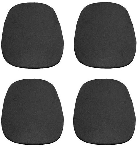 Kaptan Classic seat cushion set 36 × 38 cm, 4-piece, terry, black - Pillow Seat - Main image