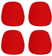 Kaptan Classic seat cushion set 36 × 38 cm, 4-piece, terry, red - Chair Cushion