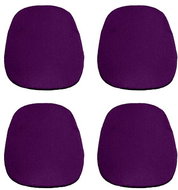 Kaptan Classic seat cushion set 36 × 38 cm, 4-piece, terry, dark purple - Chair Cushion