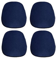 Kaptan Classic seat cushion set 36 × 38 cm, 4-piece, terry, dark blue - Chair Cushion