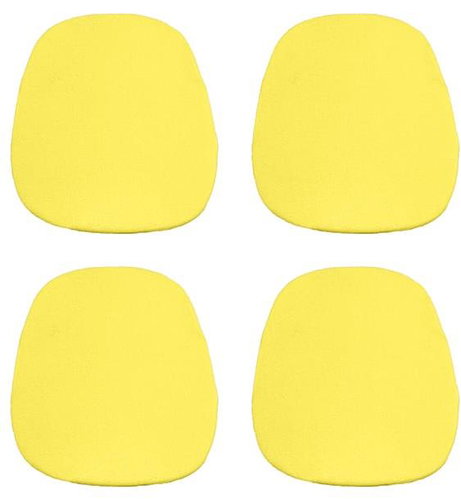 Kaptan Classic seat cushion set 36 × 38 cm, 4-piece, terry, yellow - Pillow Seat - Main image
