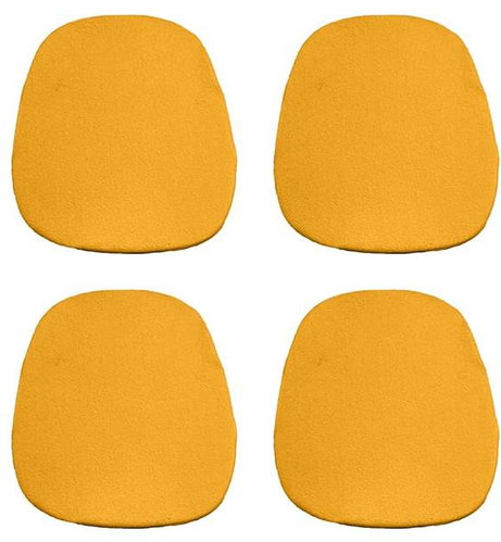 Kaptan Classic seat cushion set 36 × 38 cm, 4-piece, terry, curry yellow - Pillow Seat - Main image