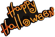 Funny fashion Led neon illuminated sign - happy halloween, orange - Decorative Lighting