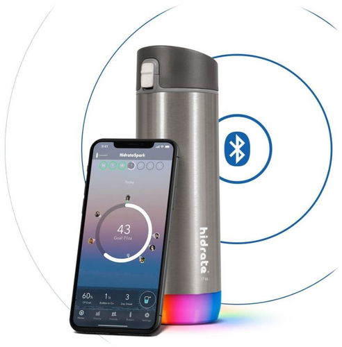 HidrateSpark Steel - Smart Flasche - 620 ml - Edelstahl - Smarte Trinkflasche - Hauptbild