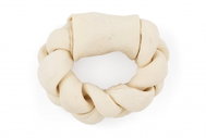 Hunting Dog Rawhide Knitted cowhide donut natural S - Dog Treats
