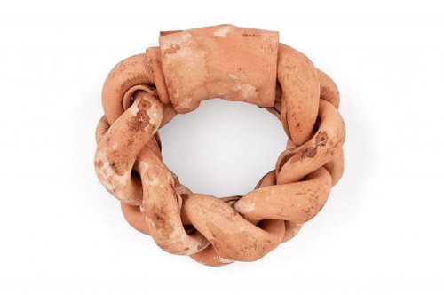 Hunting Dog Rawhide Knitted cowhide donut lamb S - Dog Treats - Main image
