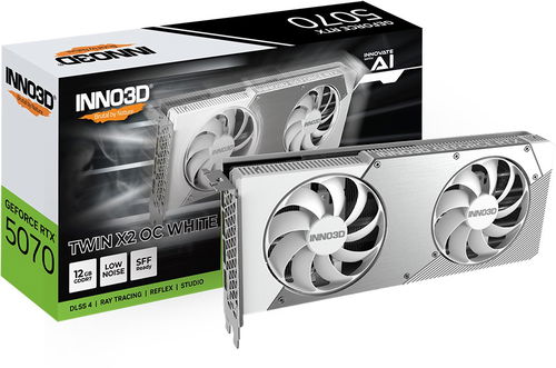 INNO3D GeForce RTX 5070 Twin X2 OC 12G WHITE - Videókártya - Fő fotó