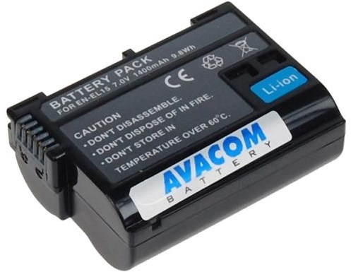 AVACOM for Nikon EN-EL15 Li-ion 7.2V 1400mAh 9.8 Wh - Camera Battery - Main image