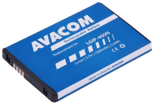 AVACOM for LG P500 Optimus One Li-Ion 3.7V 1500mAh (replacement for LGIP-400N) - Phone Battery - Main image