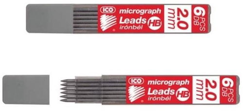 ICO 2mm HB - package 6 pcs - Graphite Pencil Refill - Main image