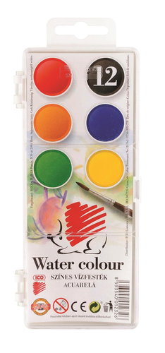 ICO Igel 22,5 mm, 12 Farben - Aquarell-Farben - Hauptbild