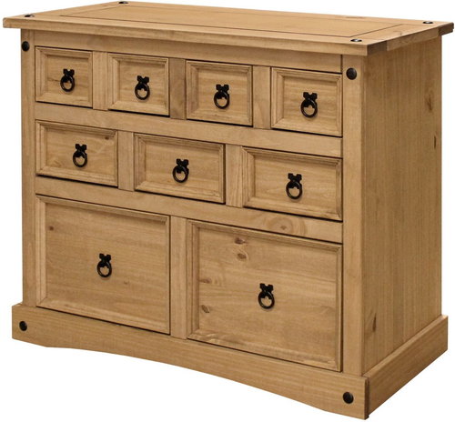 IDEA Chest of drawers 4+3+2 drawers CORONA wax - Chest of Drawers - Main image