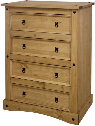 IDEA Chest of drawers 4 drawers CORONA wax - Chest of Drawers - Main image