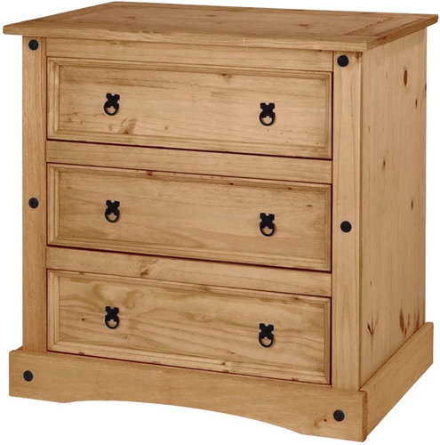 IDEA Chest of drawers 3 drawers CORONA 3 wax - Chest of Drawers - Main image