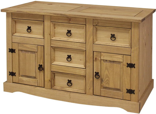 IDEA Komoda 2 dveře + 5 zásuvek CORONA vosk - Chest of Drawers - Main image