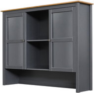 IDEA Nástavec příborníku MAYA tmavě šedý/dub - Příborník