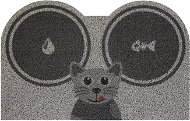 Podložka pod misky IDEA Nábytok Vonkajšia Podložka na kŕmenie – mačka, sivá - Podložka pod misky
