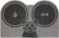 Pet Bowl Placemat IDEA Nábytek Venkovní Podložka na krmení - kočka, šedá - Podložka pod misky