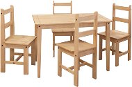 IDEA Asztal 100 × 80 cm + 4 szék Corona 2 wax - Étkező szett