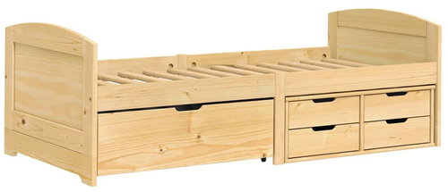 IDEA Furniture 8816 Mary Single bed with drawers, lacquer - Bed - Main image