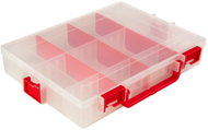IDEAL BOX Plastic Organiser XL - Transparent/Red - Tool Organiser