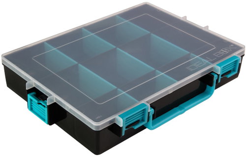 IDEAL BOX Plastic Organiser XL - Black/Turquoise - Tool Organiser - Main image