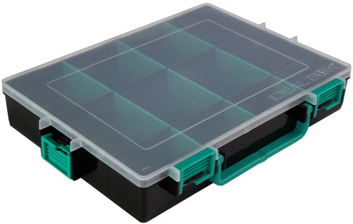 IDEAL BOX Plastic Organiser XL - Black/Green - Tool Organiser - Main image