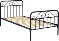 IDEA nábytek Kovová postel LEON 120 × 200 černá - Postel
