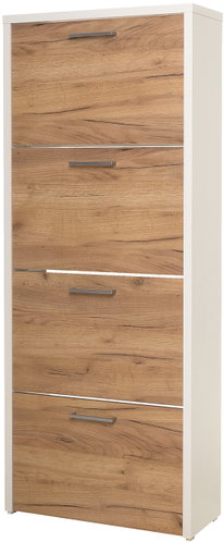 IDEA Furniture Shoe rack FULDA 2 white / golden oak - Shoe Rack - Main image