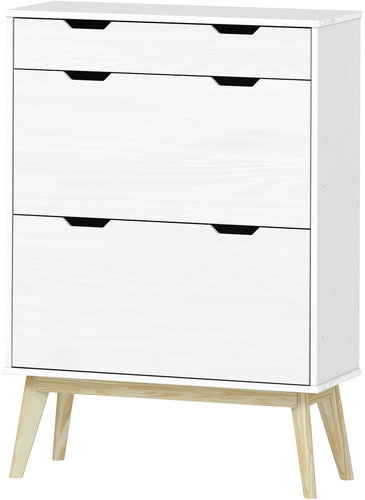 IDEA Furniture Shoe rack BONITO white lacquer - Shoe Rack - Main image