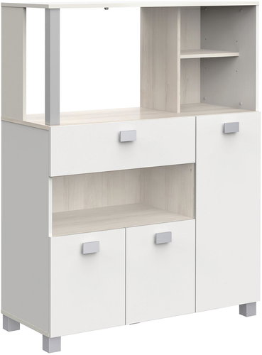 IDEA Nábytek Skříňka na mikrovlnnou troubu Basilic akácie/bílá - Cupboard - Main image