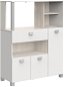 IDEA Nábytek Skříňka na mikrovlnnou troubu Basilic akácie/bílá - Cupboard