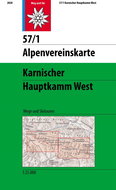 Karnischer Hauptkamm West (letní + zimní) – AV 57/1 - turistická mapa - Kniha