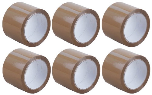 IDEAL BOX Adhesive tape 75 mm / 66 m, brown, 6 pcs - Duct Tape - Main image