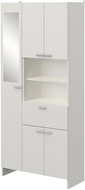 IDEA nábytek Vysoká skříňka 1+4 dveře + 1 zásuvka Koral bílá - Koupelnová skříňka