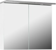 IDEA nábytek Závěsná skříňka 2 dveře Praya 73 bílá/beton - Koupelnová skříňka