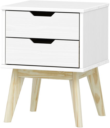IDEA Furniture Bedside table Bonito 2 drawers, white lacquer - Night Stand - Main image